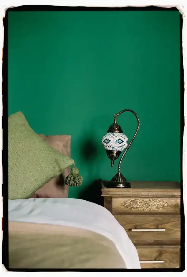 Detail van de Olijfgroene kamer