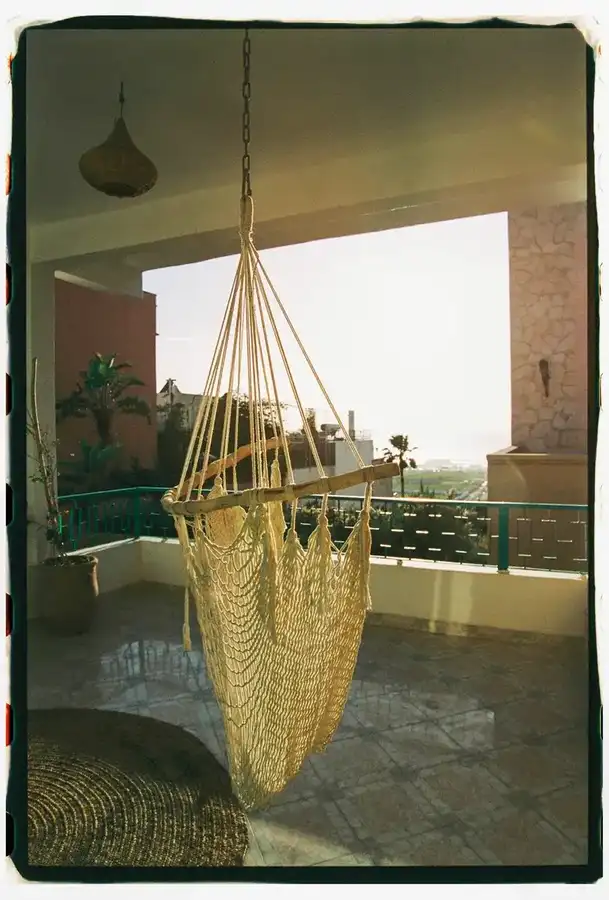 Private terrace with cushions