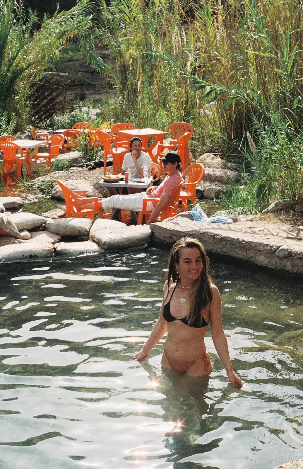 Swimming in a natural pool in Paradise Valley