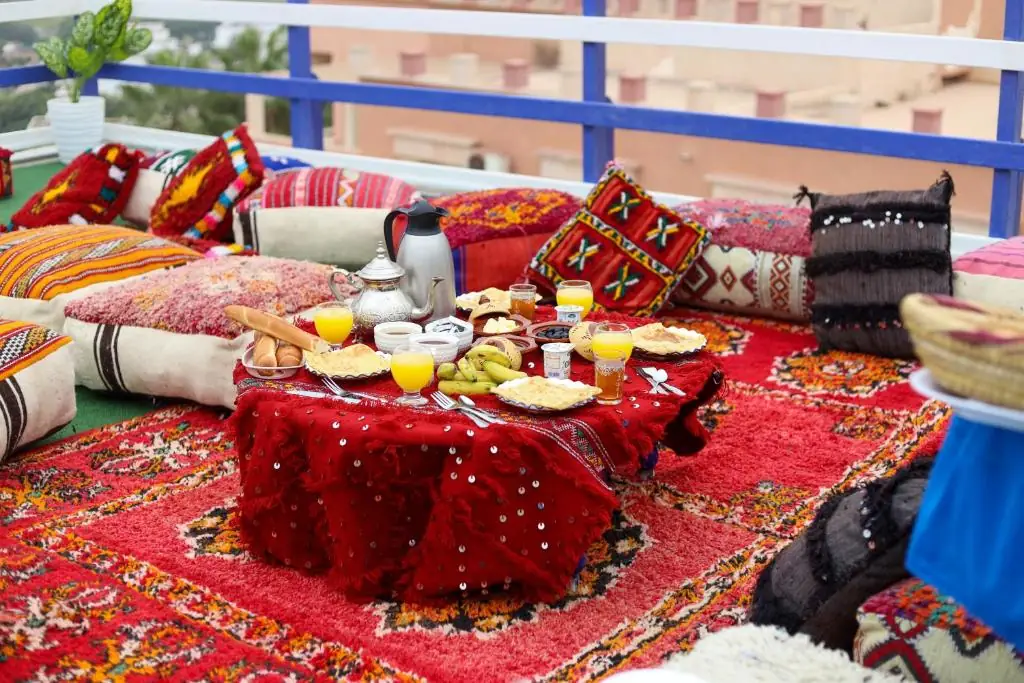 Moroccan breakfast on the terrace