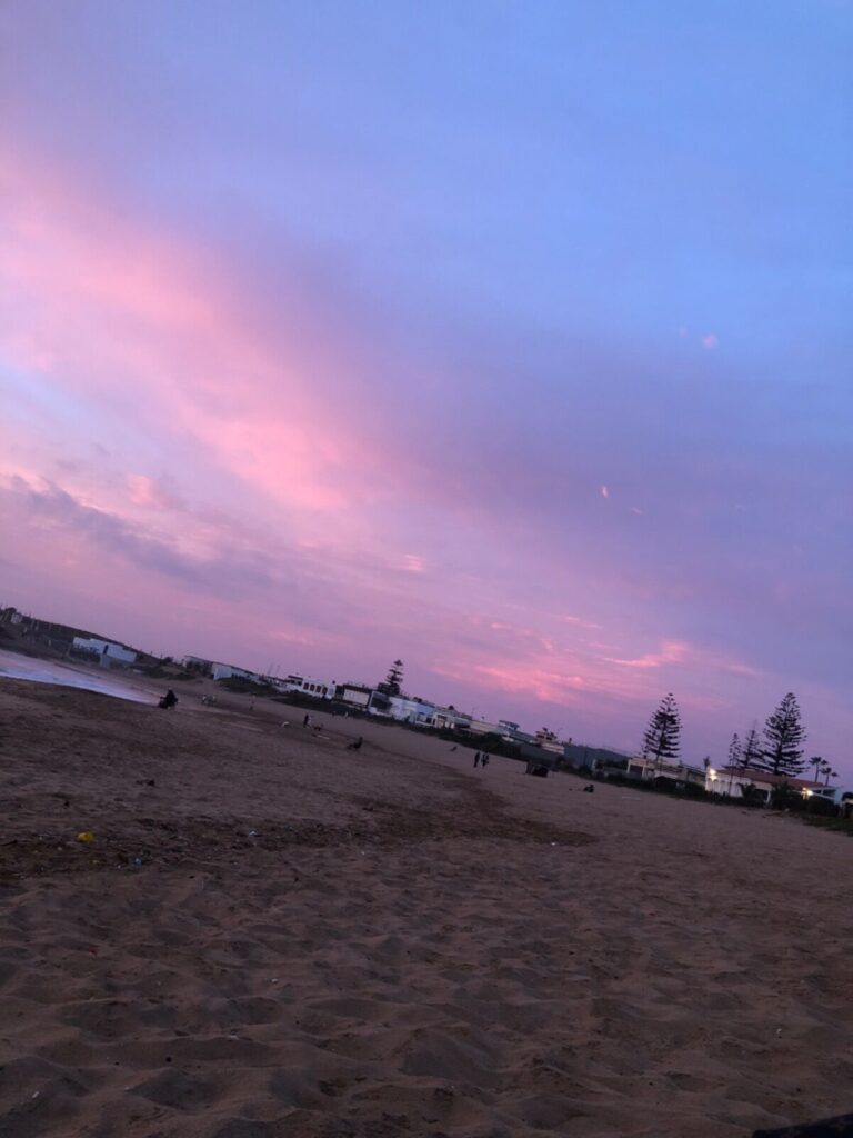 Sunset in shades of rose.